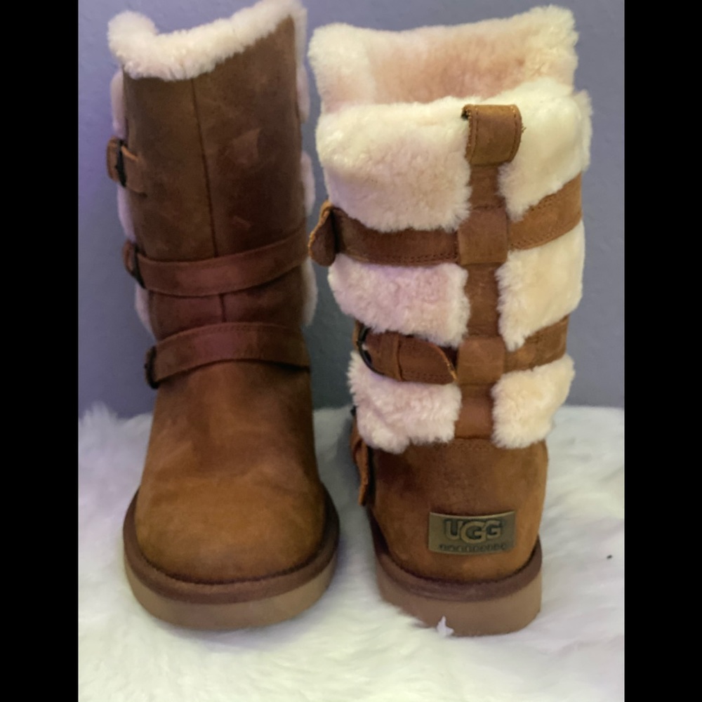 Leather water resistant UGGs used twice only!